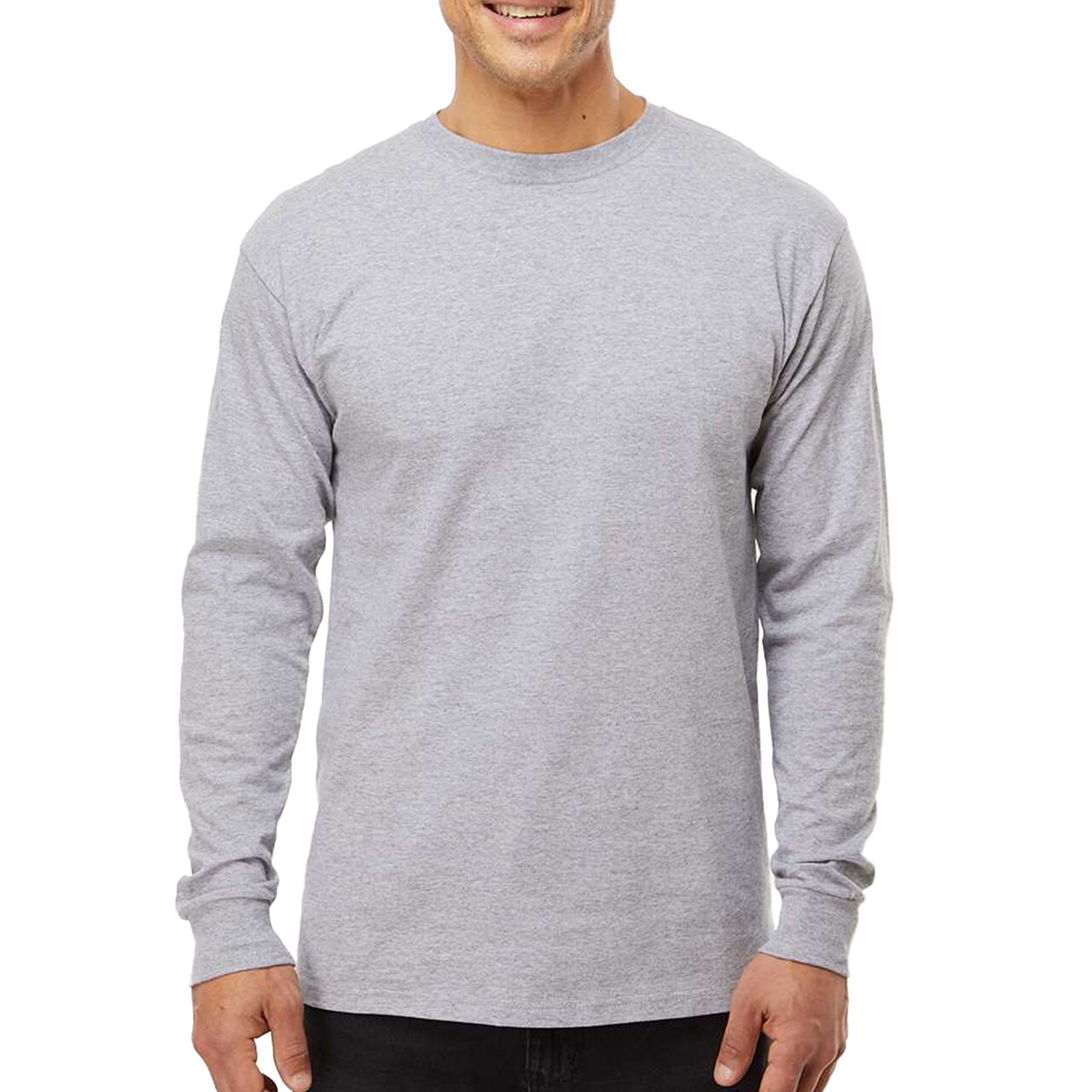 M&O- Gold Soft Touch Long Sleeve T-Shirt, Heavy Cotton Crewneck Adult tee for Men.